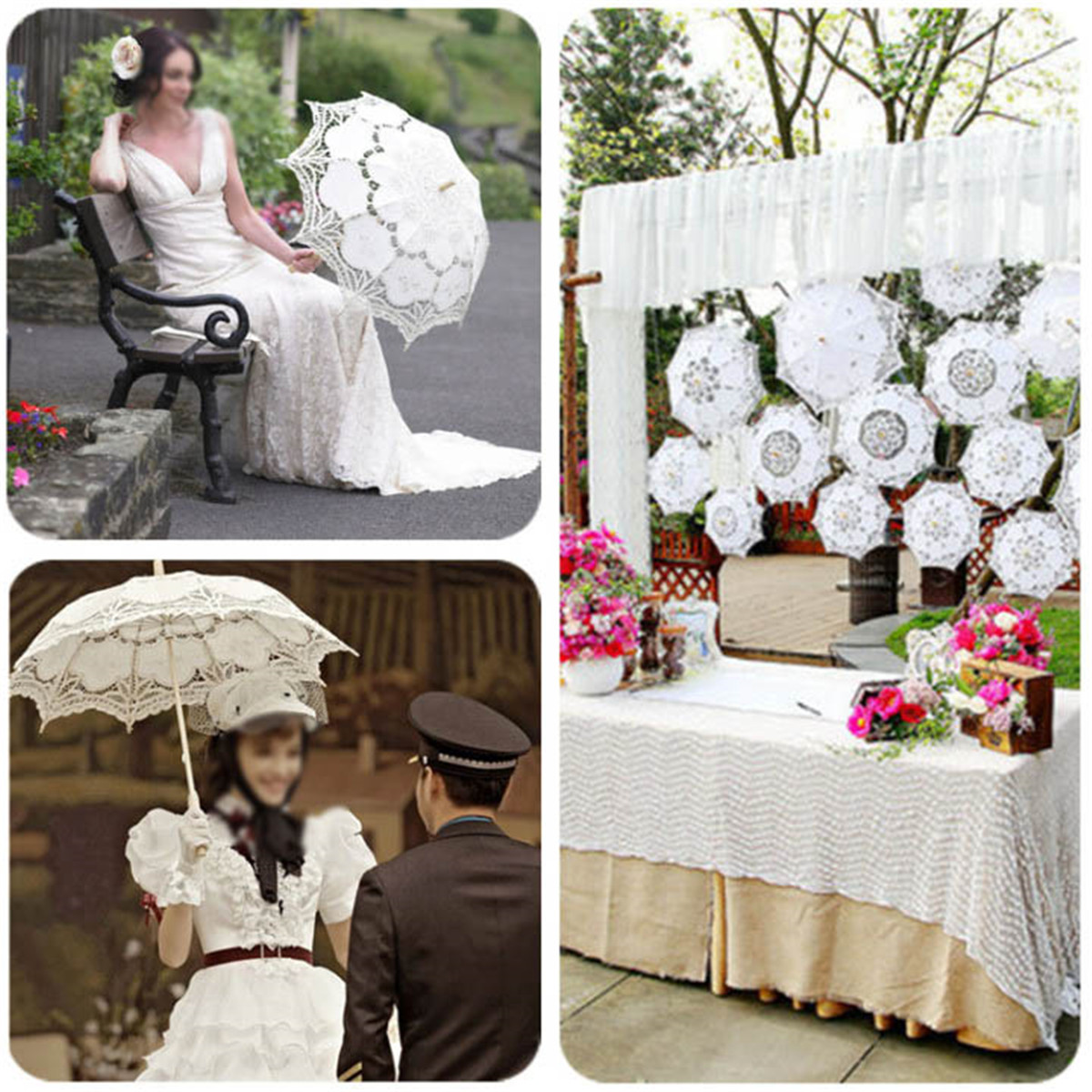 White-Accessory-Umbrella-Gorgeous-Lace-Girls-Wedding-Party-Decor-1361217