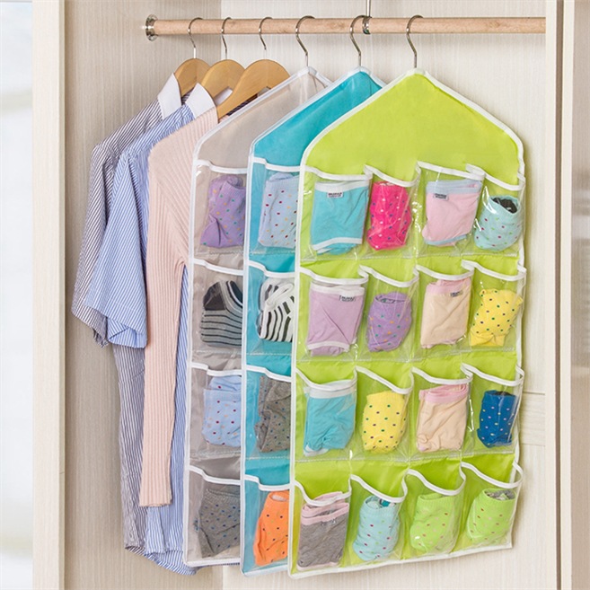 16-Pockets-Multifunction-Underwear-Sorting-Storage-Bag-Door-Wall-Hanging-Closet-Organizer-Bag-Space--1265140