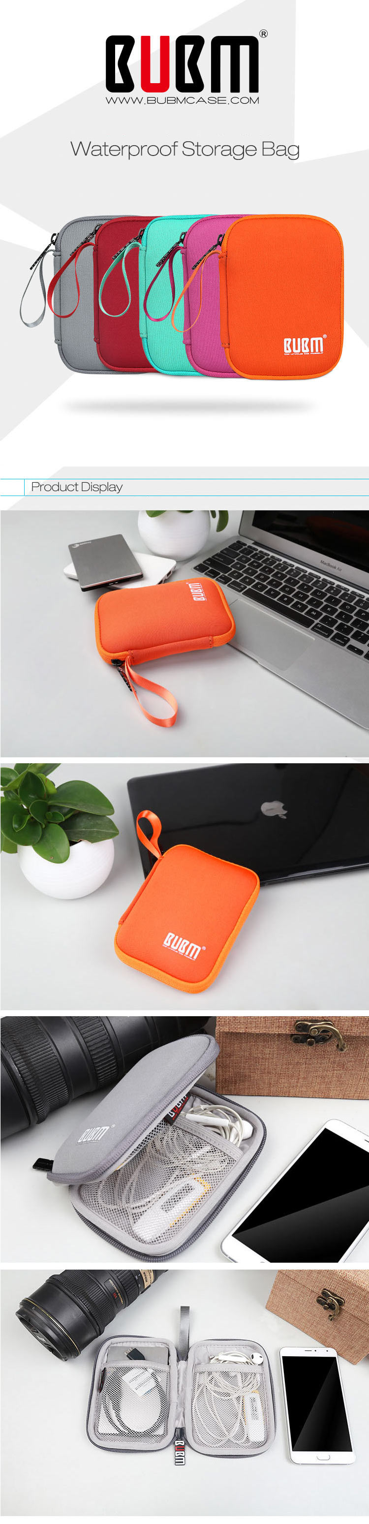 BUBM-BM-DH005-Waterproof-Shockproof-Hard-Carrying-Case-Portable-Hard-Shell-Travel-Storage-Bag-1178012