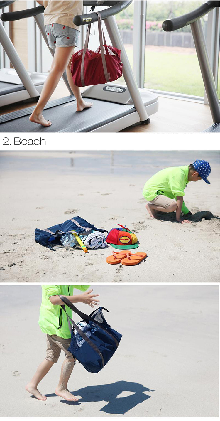 Honana-HN-B13-Waterproof-Travel-Mesh-Storage-Bag-Fashion-Colorful--Beach-Swimming-Organizer-1139825