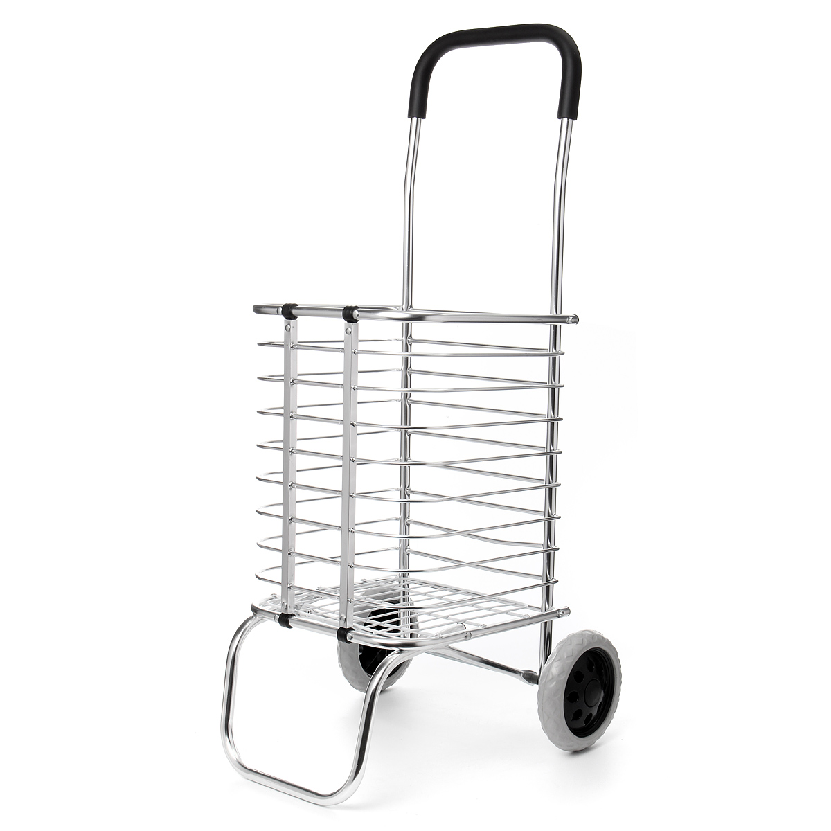 Folding-Portable-Shopping-Basket-Cart-Trolley-Trailer-Two-Wheels-Aluminum-Alloy-1395553