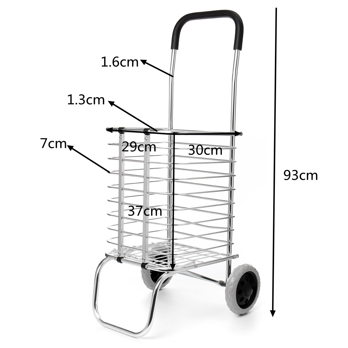 Folding-Portable-Shopping-Basket-Cart-Trolley-Trailer-Two-Wheels-Aluminum-Alloy-1395553