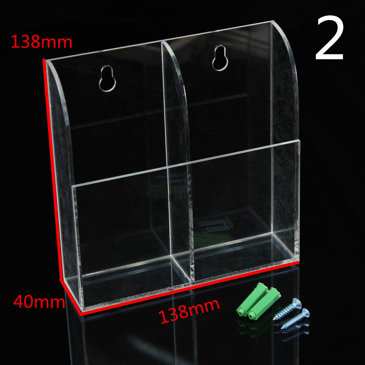 Acrylic-TV-Air-Conditioner-Remote-Control-Holder-Case-Wall-Mount-Storage-Box-1025937