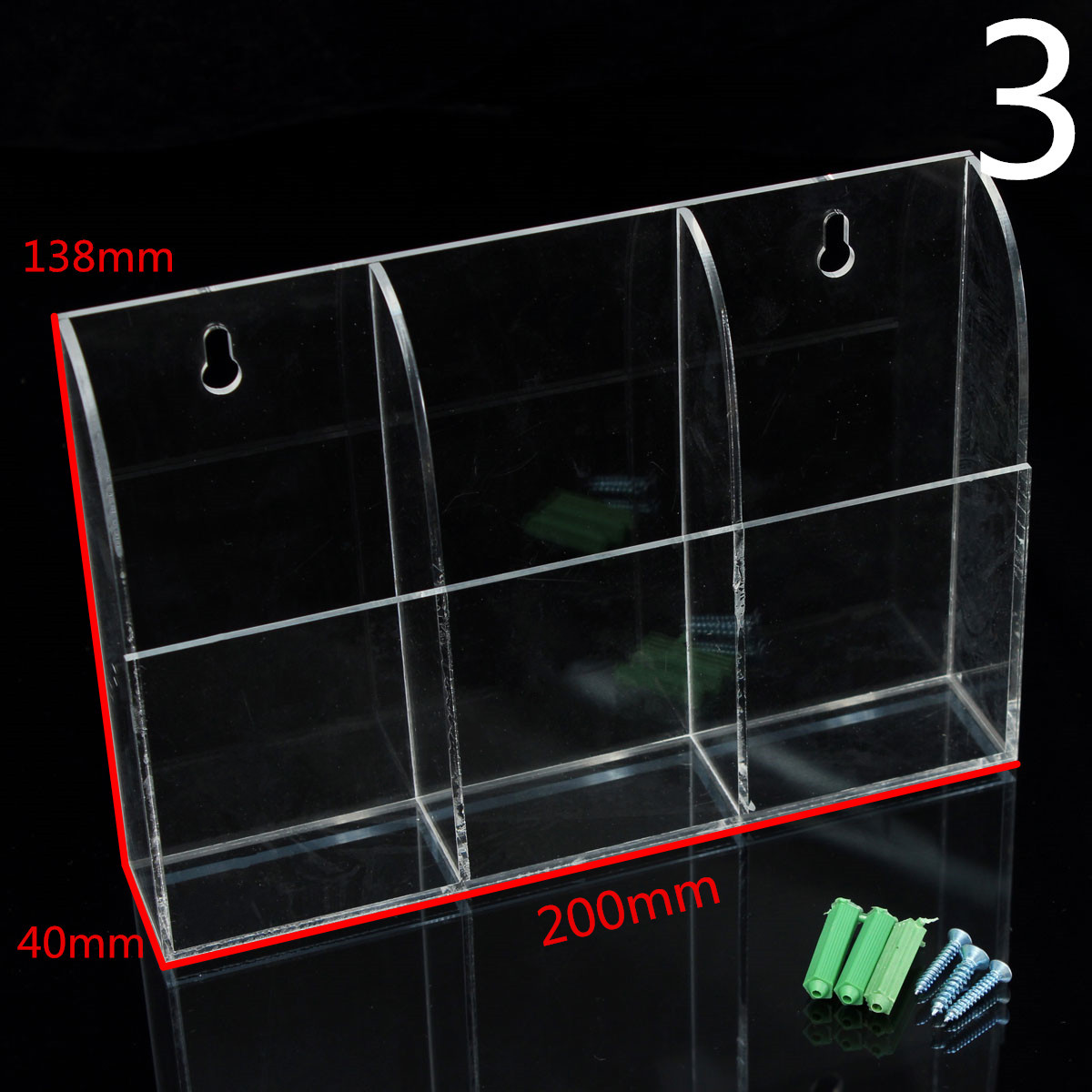 Acrylic-TV-Air-Conditioner-Remote-Control-Holder-Case-Wall-Mount-Storage-Box-1025937