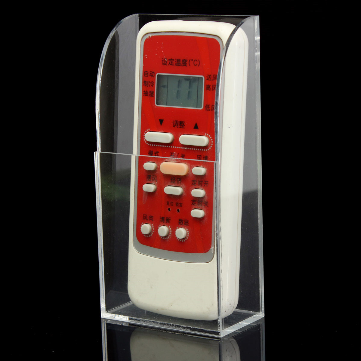 Acrylic-TV-Air-Conditioner-Remote-Control-Holder-Case-Wall-Mount-Storage-Box-1025937
