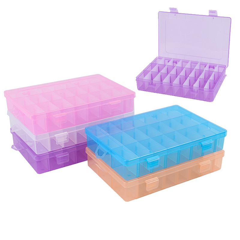 Adjustable-24-Grids-Plastic-Clear-Case-Box-Holder-Container-Pills-Jewelry-Earring-Nail-Art-Tips-In-D-1366780