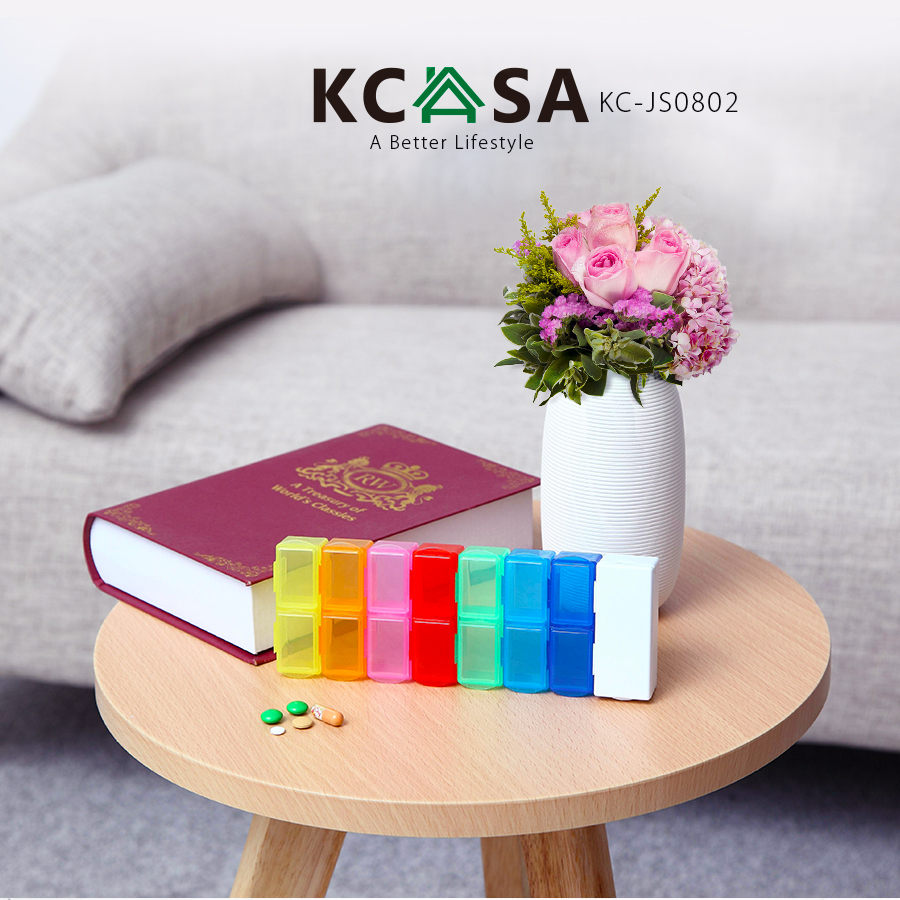 KCASA-KC-JS0802-Portable-7-Days-Pill-Box-Travel-Medicine-Organizer-With-Pill-Splitter-Cutter-1132940