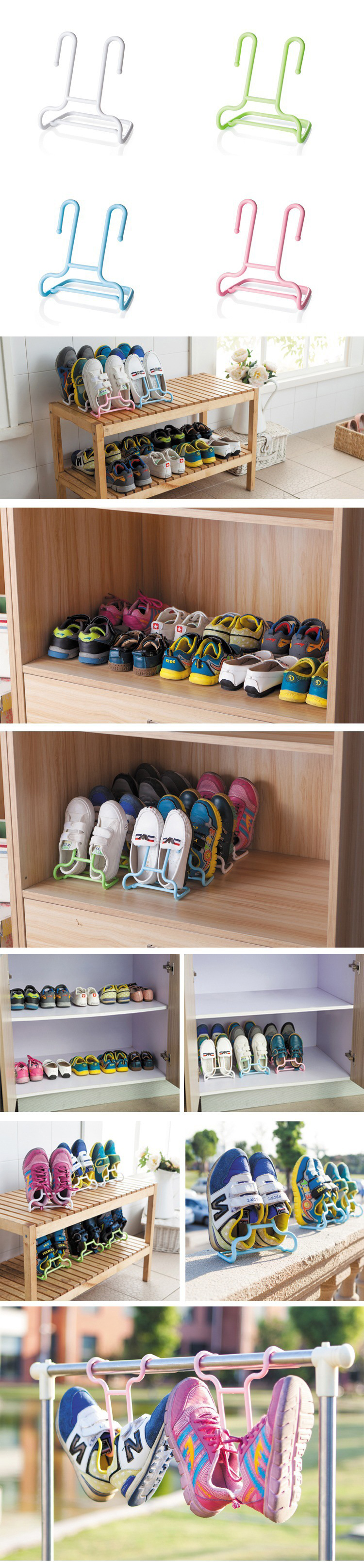 2PCSSet-Multi-function-Plastic-Children-Kids-Shoes-Hanging-Storage-Shelf-Drying-Rack-Shoe-Rack-Stand-1297892