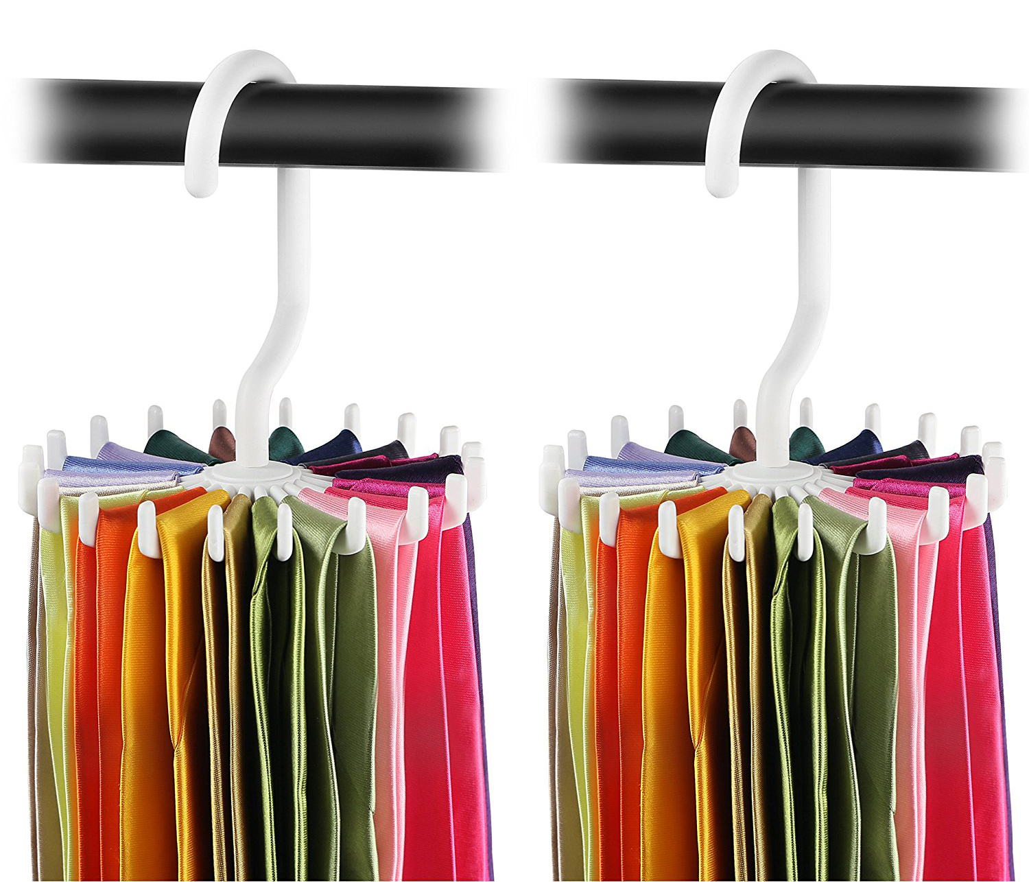 2pcs-360deg-Rotatable-Tie-Hanger-Rack-Adjustable-Neck-Ties-Silk-Scarf-Storage-Hook-Organizer-1069503