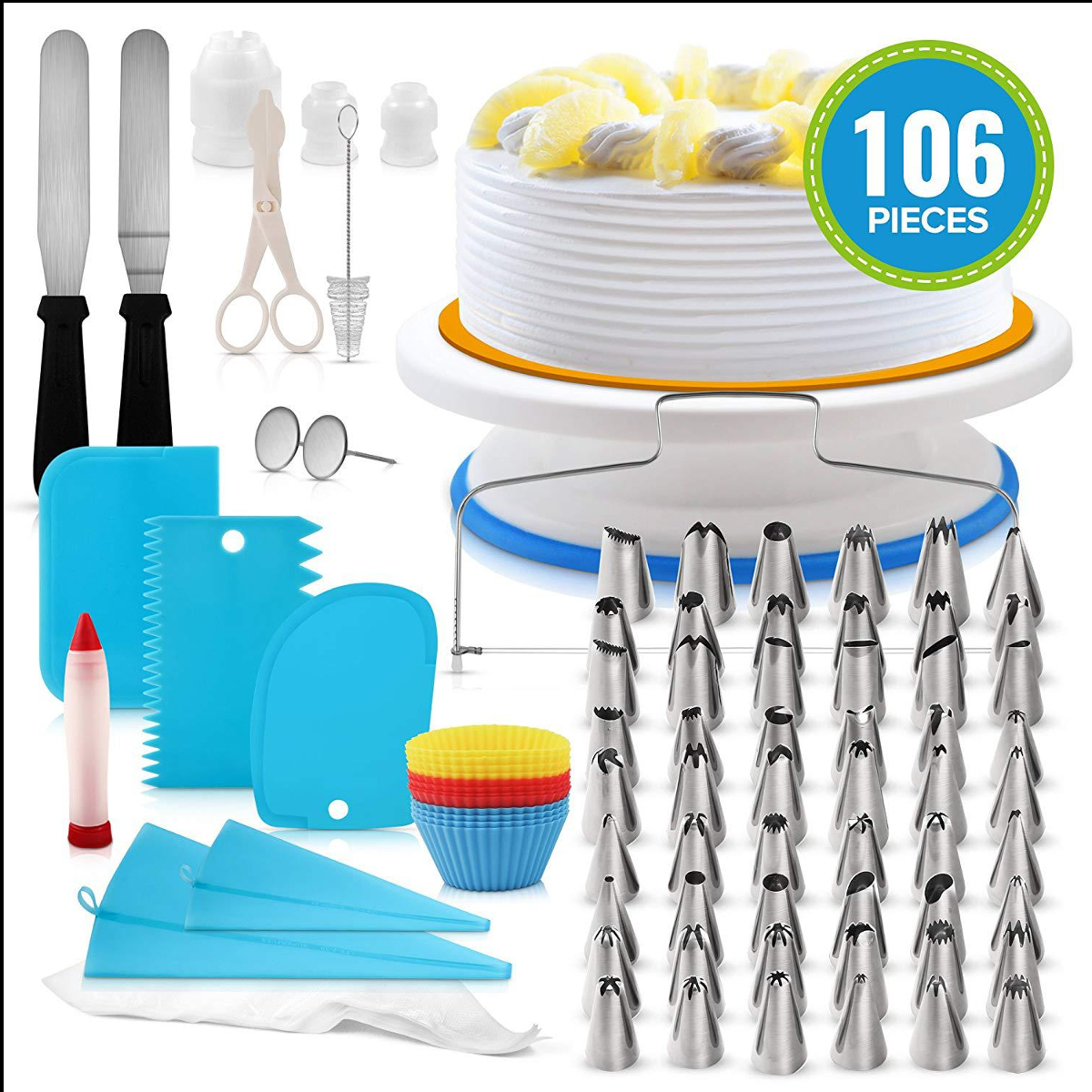 106Pcs-28cm-Cake-Turntable-Rotating-Decorating-Flower-Icing-Piping-Nozzles-Baking-Mold-Set-1382857