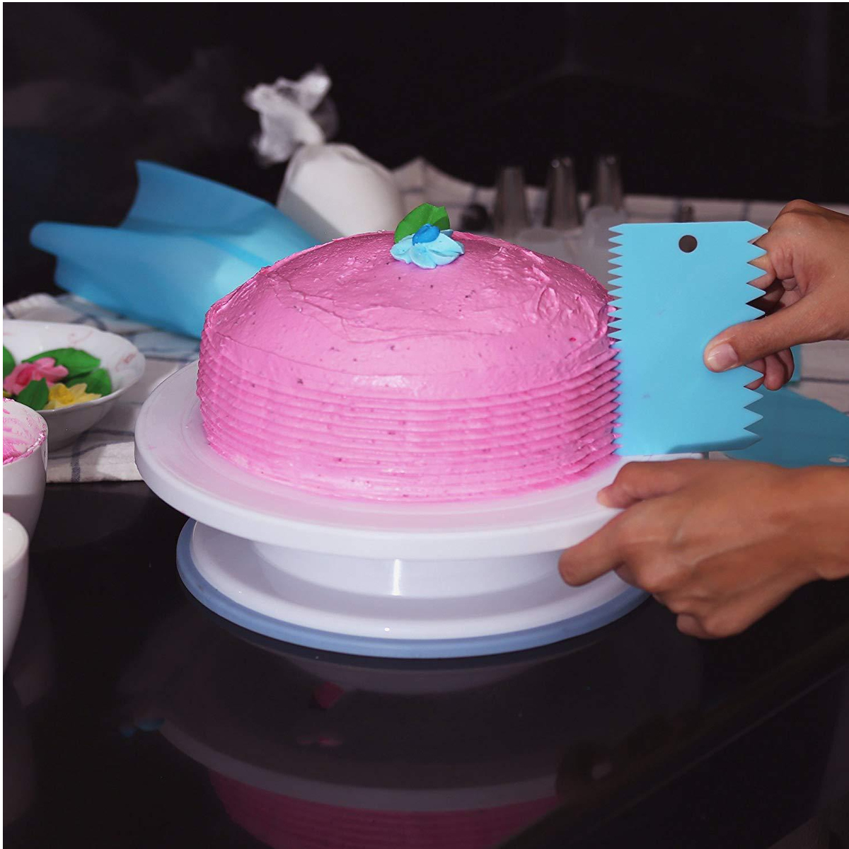 106Pcs-28cm-Cake-Turntable-Rotating-Decorating-Flower-Icing-Piping-Nozzles-Baking-Mold-Set-1382857