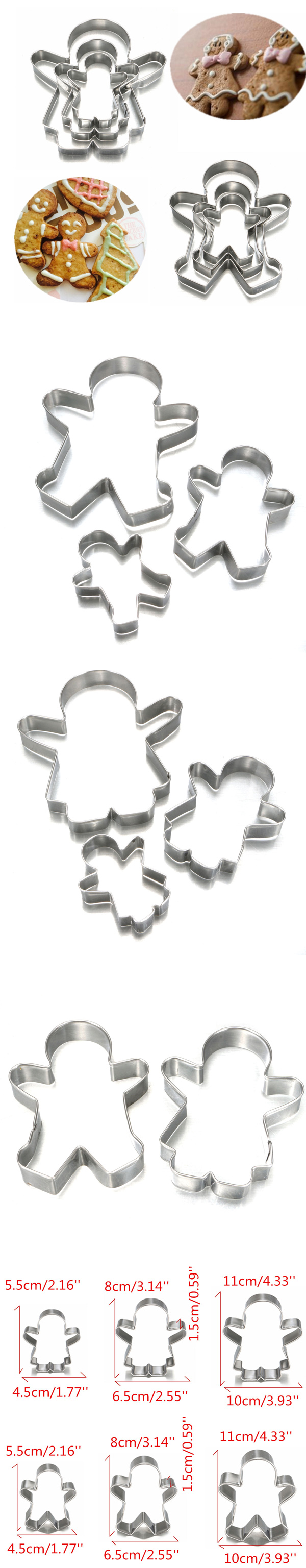 3Pcs-Christmas-Gingerbread-Man-Cookie-Cutter-Stainless-Steel-Biscuit-Mold-1023610