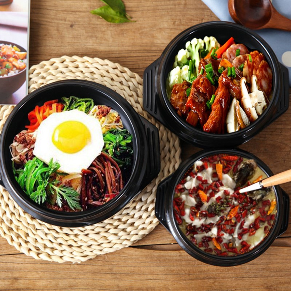 Korean-DOLSOT-Bowl-Big-Sized-Earthenware-Stone-Pot-Bibimbap-Cooking--Trivet-Set-Rice-Bowl-1312437