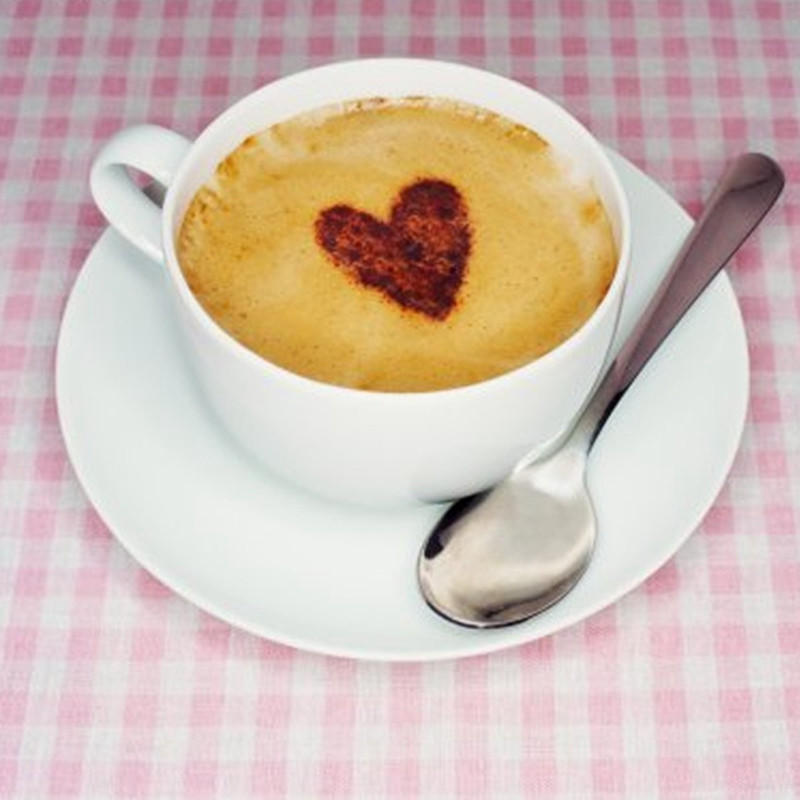 16Pcs-Cappuccino-Latte-Art-Coffee-Stencils-Duster-Cake-Icing-Spray-947749