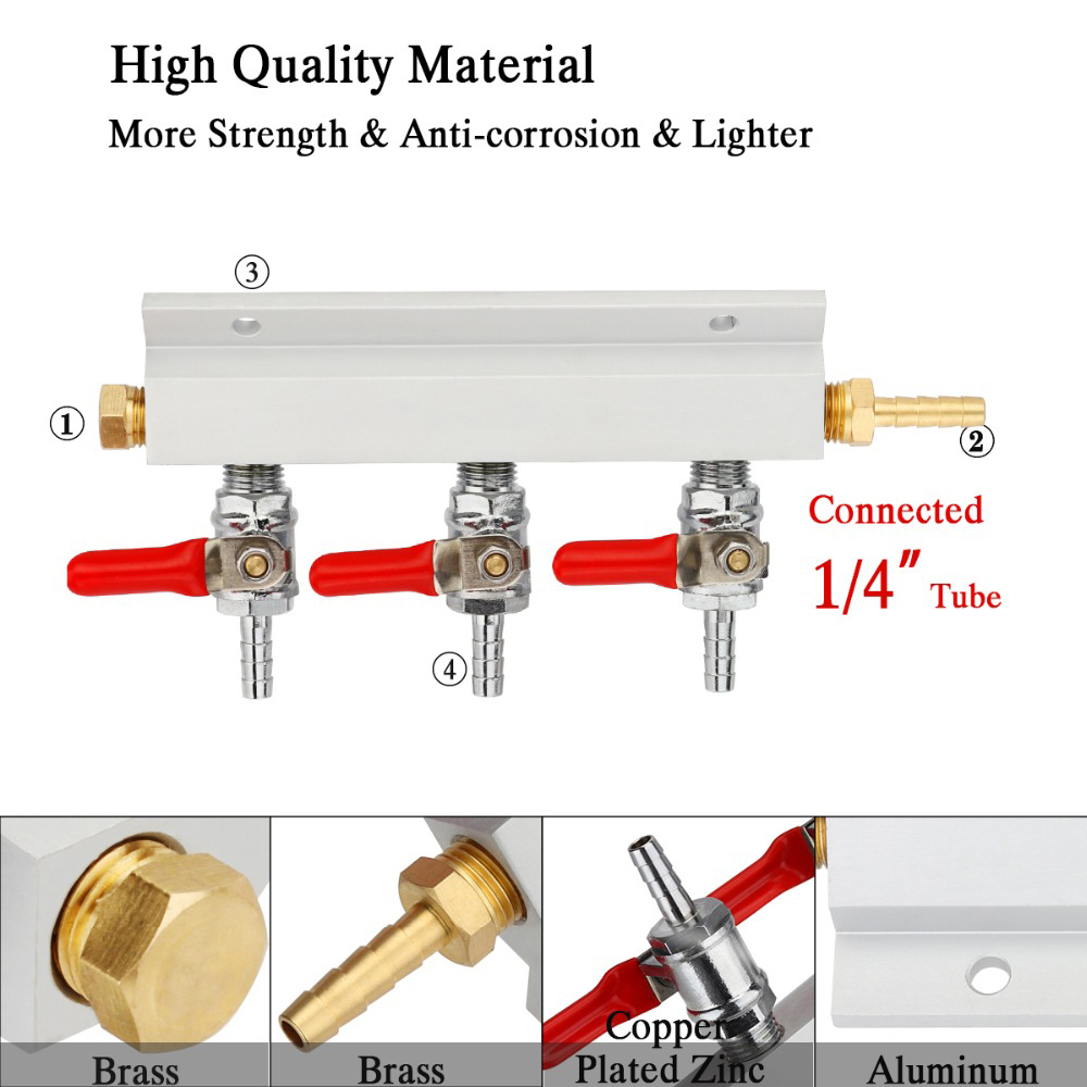 3-Way-CO2-Gas-Distribution-Block-Manifold-With-7mm-Hose-Barb-Wine-Making-Tools-Draft-Beer-Dispense-1381346