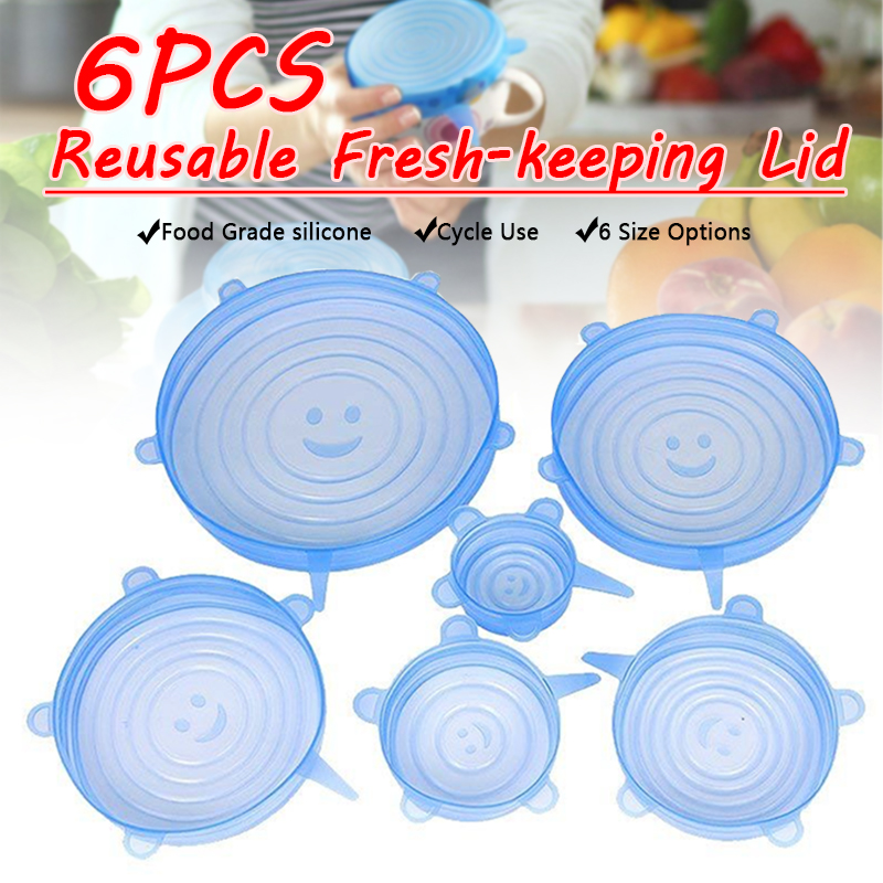 6PCS-Reusable-Food-Cover-Fresh-Keeping-Sealing-Stretch-Lid-Kitchen-Storage-Container-Silicone-Lid-1397386