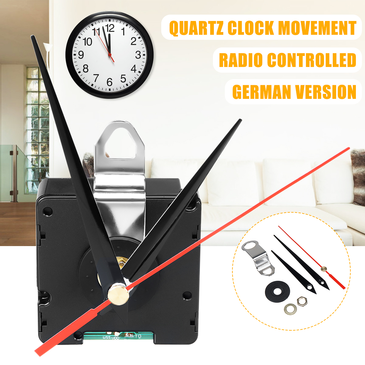 Atomic-Radio-Controlled-Silent-Clock-Movement-DIY-Kit-Germany-DCF-Signal-1463600