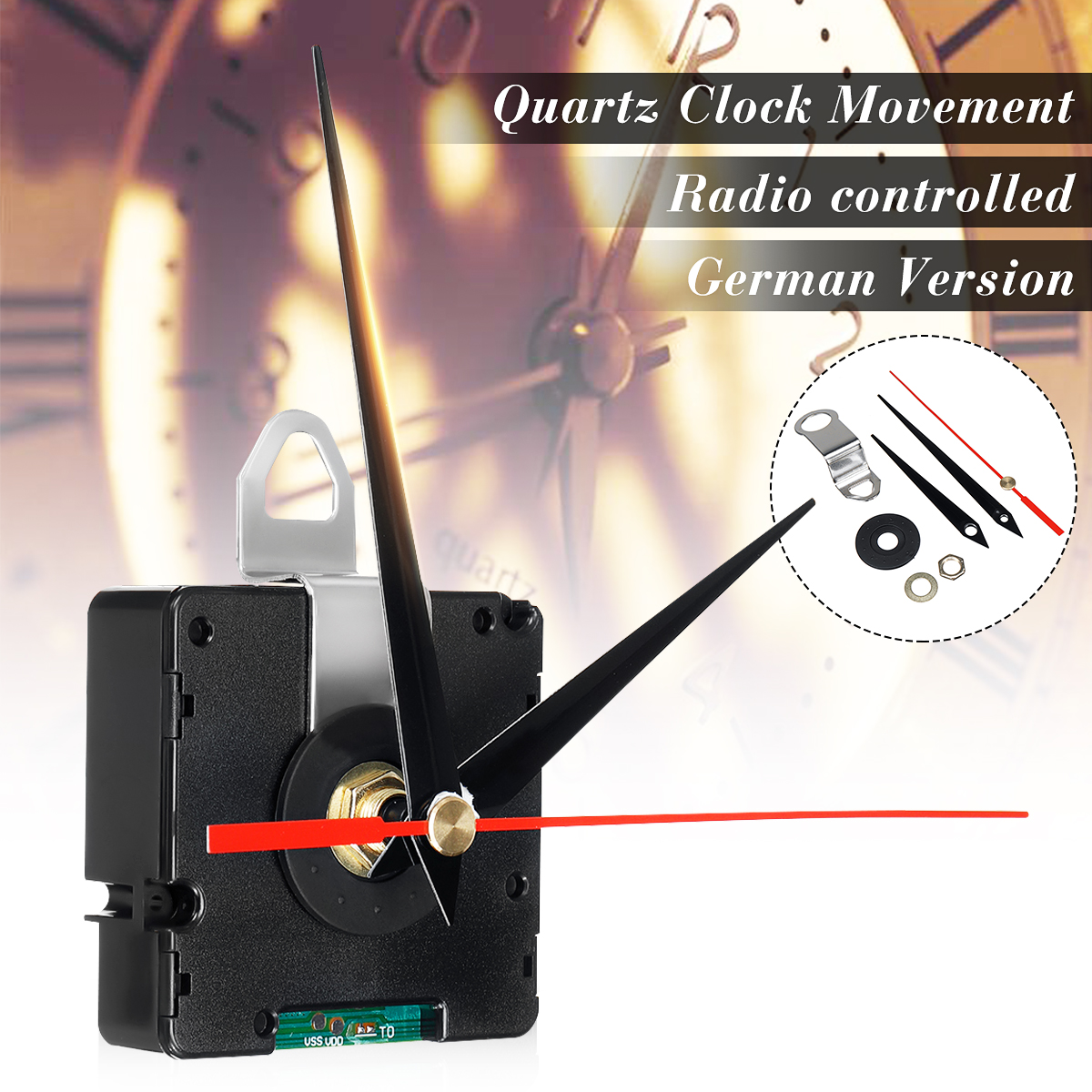 Atomic-Radio-Controlled-Silent-Clock-Movement-DIY-Kit-Germany-DCF-Signal-1463600