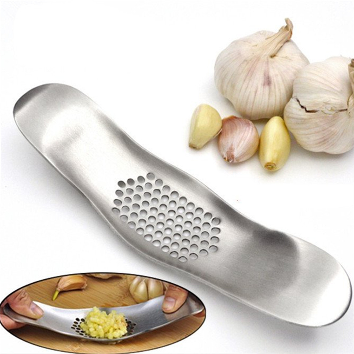 Stainless-Steel-Garlic-Press-Grinding-Slicer-Mincer-Metal-Novelty-kitchen-Crusher-Chopper-Cutter-1066530