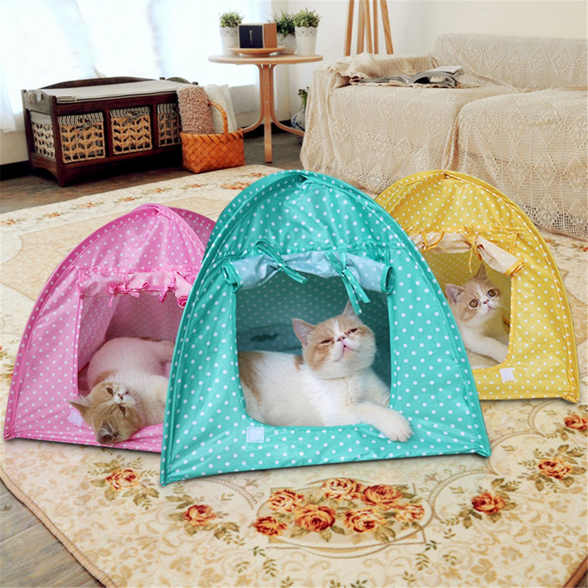 Foldable-Pet-Cat-Tent-Playing-Bed-House-Kitty-Camp-Waterproof-Outdoor-Dog-Kennel-1127104