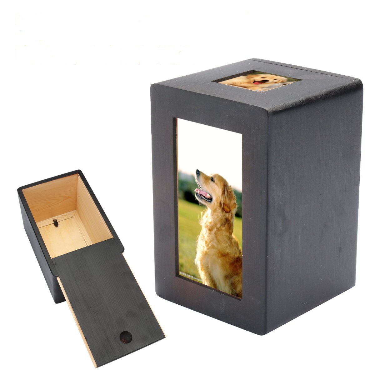 Pet-Dog-Cat-Cremation-Urn-Memorial-Keep-Sake-Peaceful-Photo-Box-Rectangle-Black-1216152