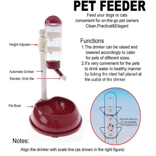 Pet-Plastic-Dog-Cat-Dish-Bowl-Bottle-Water-Drinker-Food-Feeder-975496