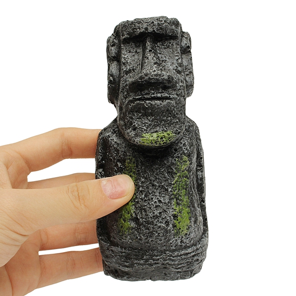 2PCS-Resin-Easter-Island-Statues-Set-Fish-Tank-Ornament-Aquarium-Decoration-1081532