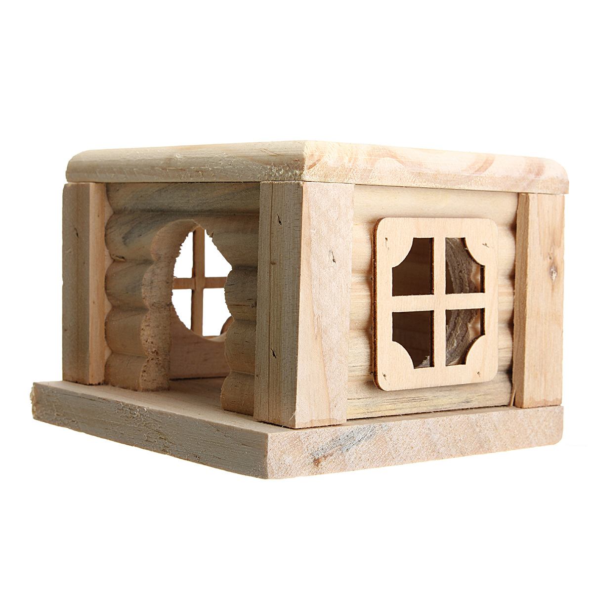 Toy-Wooden-Hamster-House-Bedroom-Dwarf-Cage-Rat-Mouse-Gerbil-Exercise-Natural-1128636
