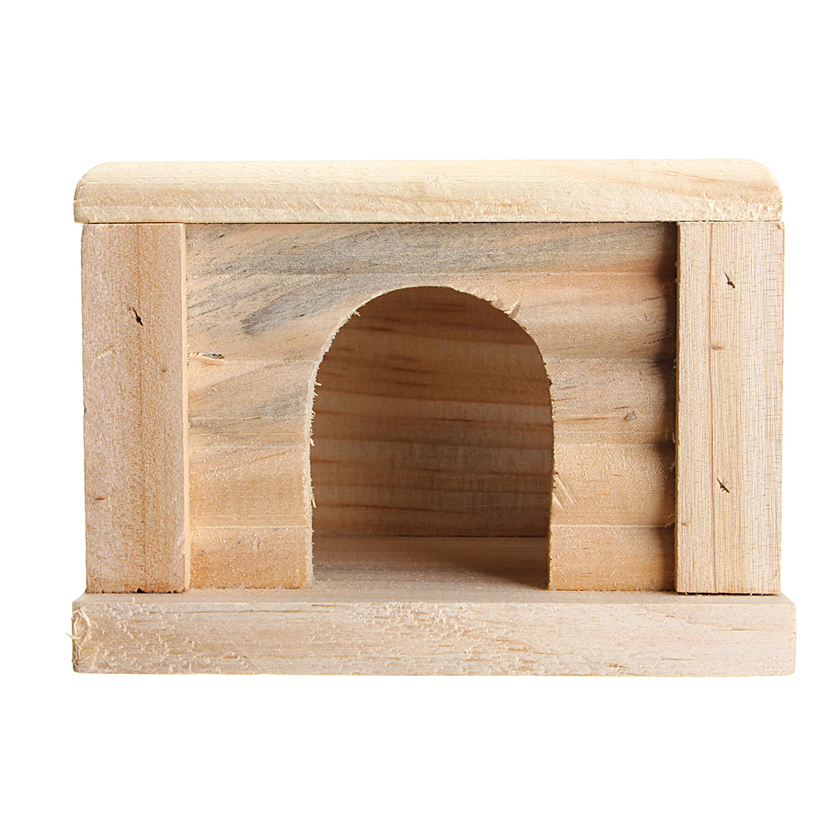 Toy-Wooden-Hamster-House-Bedroom-Dwarf-Cage-Rat-Mouse-Gerbil-Exercise-Natural-1128636