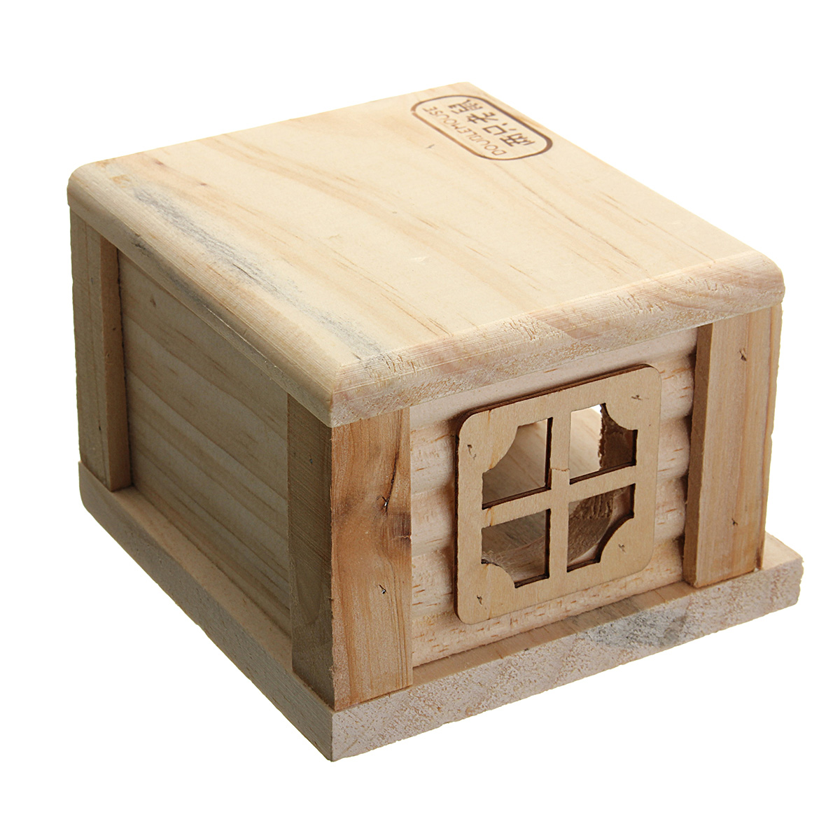 Toy-Wooden-Hamster-House-Bedroom-Dwarf-Cage-Rat-Mouse-Gerbil-Exercise-Natural-1128636