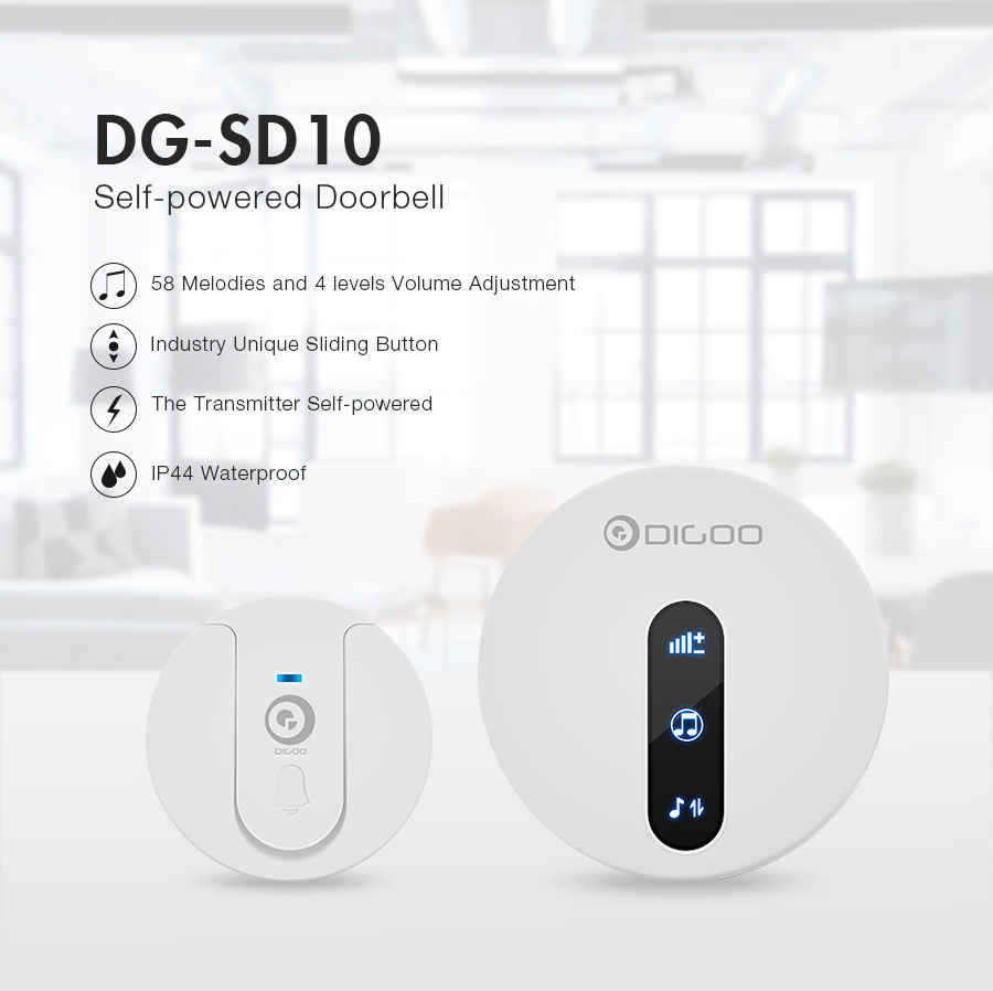 DIGOO-DG-SD10-Transmitter-Self-powered-Waterproof-Doorbell-EUUSUK-Plug-Unique-Sliding-Button-58-Melo-1261378