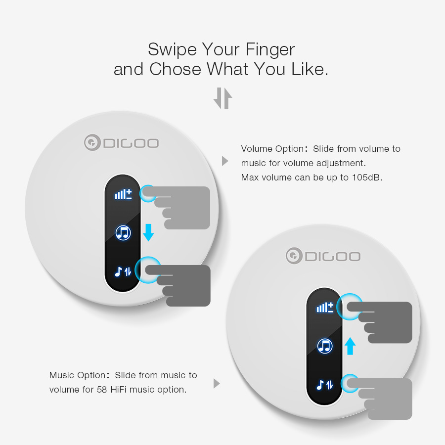 DIGOO-DG-SD10-Transmitter-Self-powered-Waterproof-Doorbell-EUUSUK-Plug-Unique-Sliding-Button-58-Melo-1261378