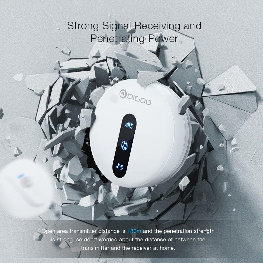 DIGOO-DG-SD10-Transmitter-Self-powered-Waterproof-Doorbell-EUUSUK-Plug-Unique-Sliding-Button-58-Melo-1261378