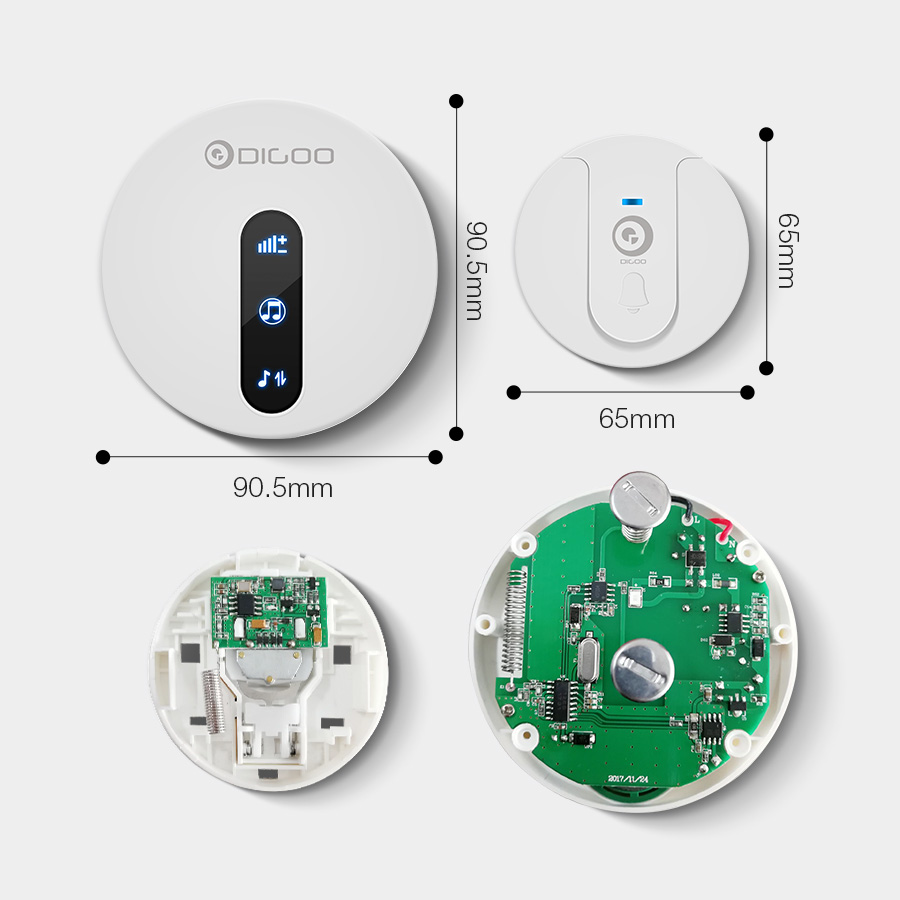 DIGOO-DG-SD10-Transmitter-Self-powered-Waterproof-Doorbell-EUUSUK-Plug-Unique-Sliding-Button-58-Melo-1261378