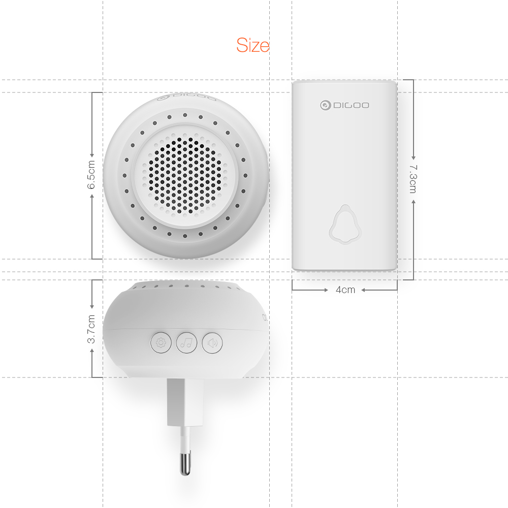 DIGOO-DG-SD20-Self-powered-Waterproof-Wireless-Home-No-battery-Volume-Adjustable-Doorbell-EUUKUS-Plu-1432981