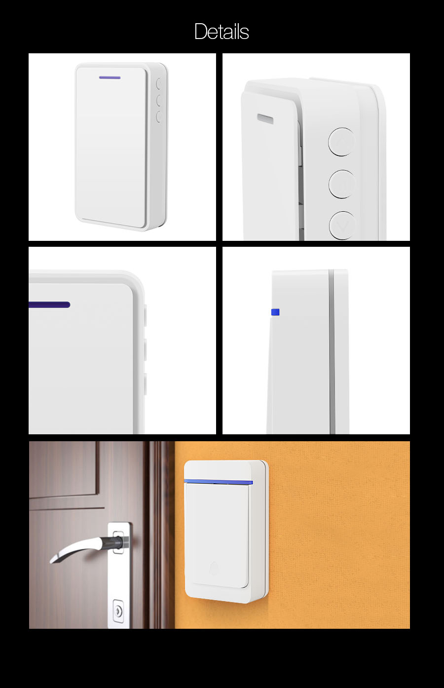 DIGOO-DG-ZTA-InOutdoor-433MHz-Wireless-Doorbell-Waterproof-52-Melodies-5-Levels-Smart-Home-Doorbell--1261863