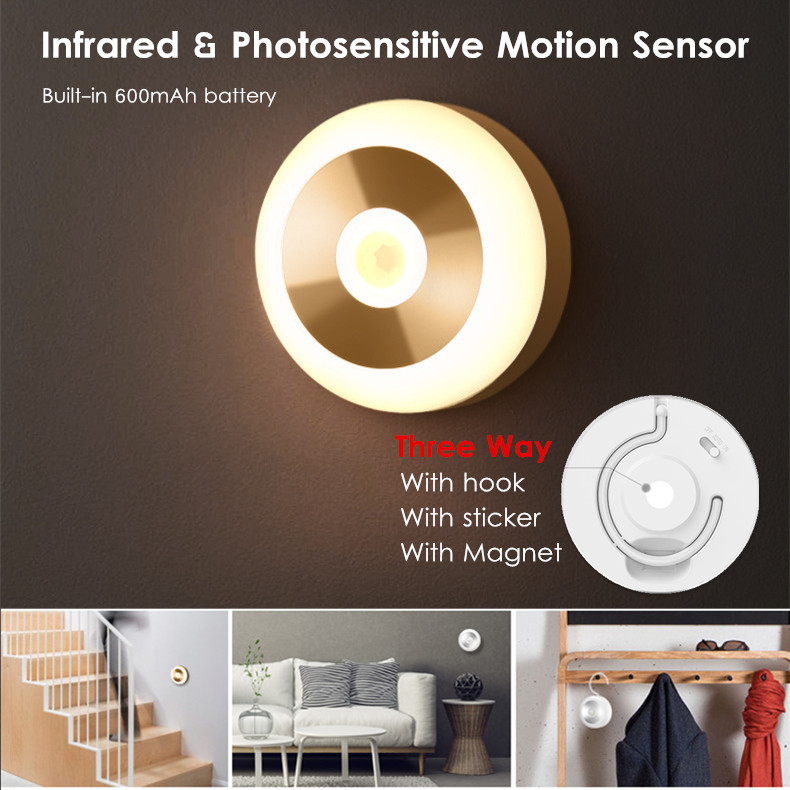 Bakeey-PIR-Motion-LED-Sensor-Night-Light-Rechargeable-Lamp-1460834