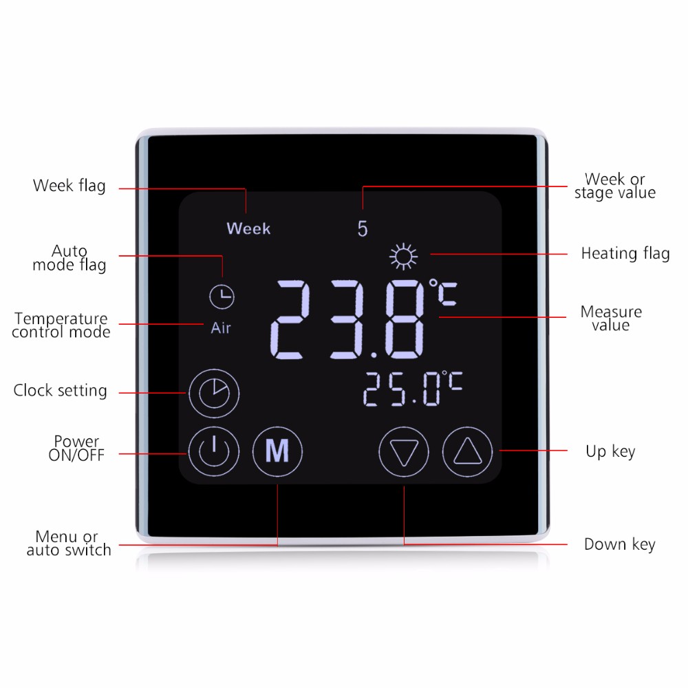 LCD-Touch-Screen-Wall-Floor-Thermostat-85-250V-16A-Weekly-Programmable-Automatic-Temperature-Control-1210873