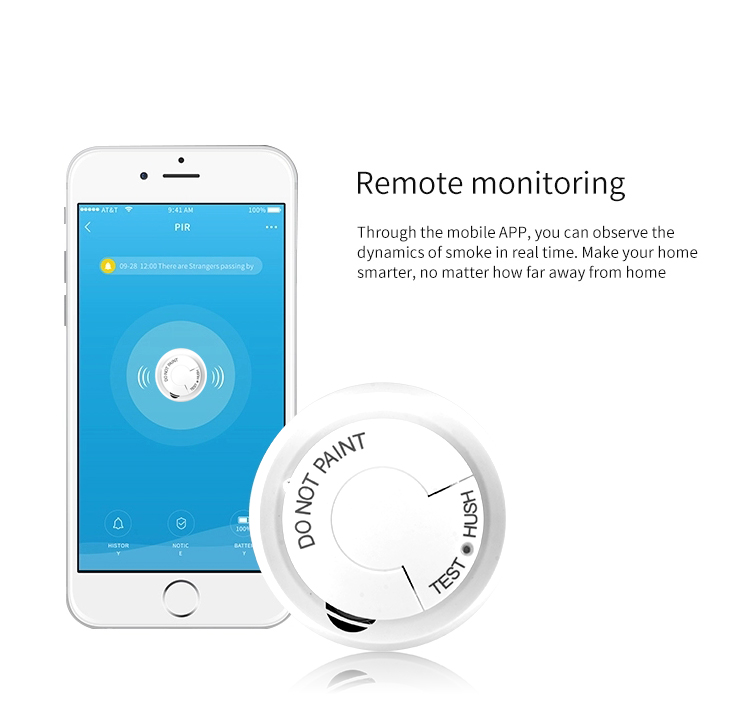 Bakeey-WIFI-Standalone-Infrared-Smoke-Detector-Sensor-Phone-Call-APP-Push-Alarm-Compatible-with-Tuya-1456138