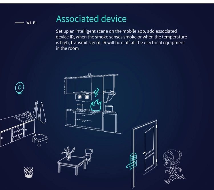 Bakeey-WIFI-Standalone-Infrared-Smoke-Detector-Sensor-Phone-Call-APP-Push-Alarm-Compatible-with-Tuya-1456138