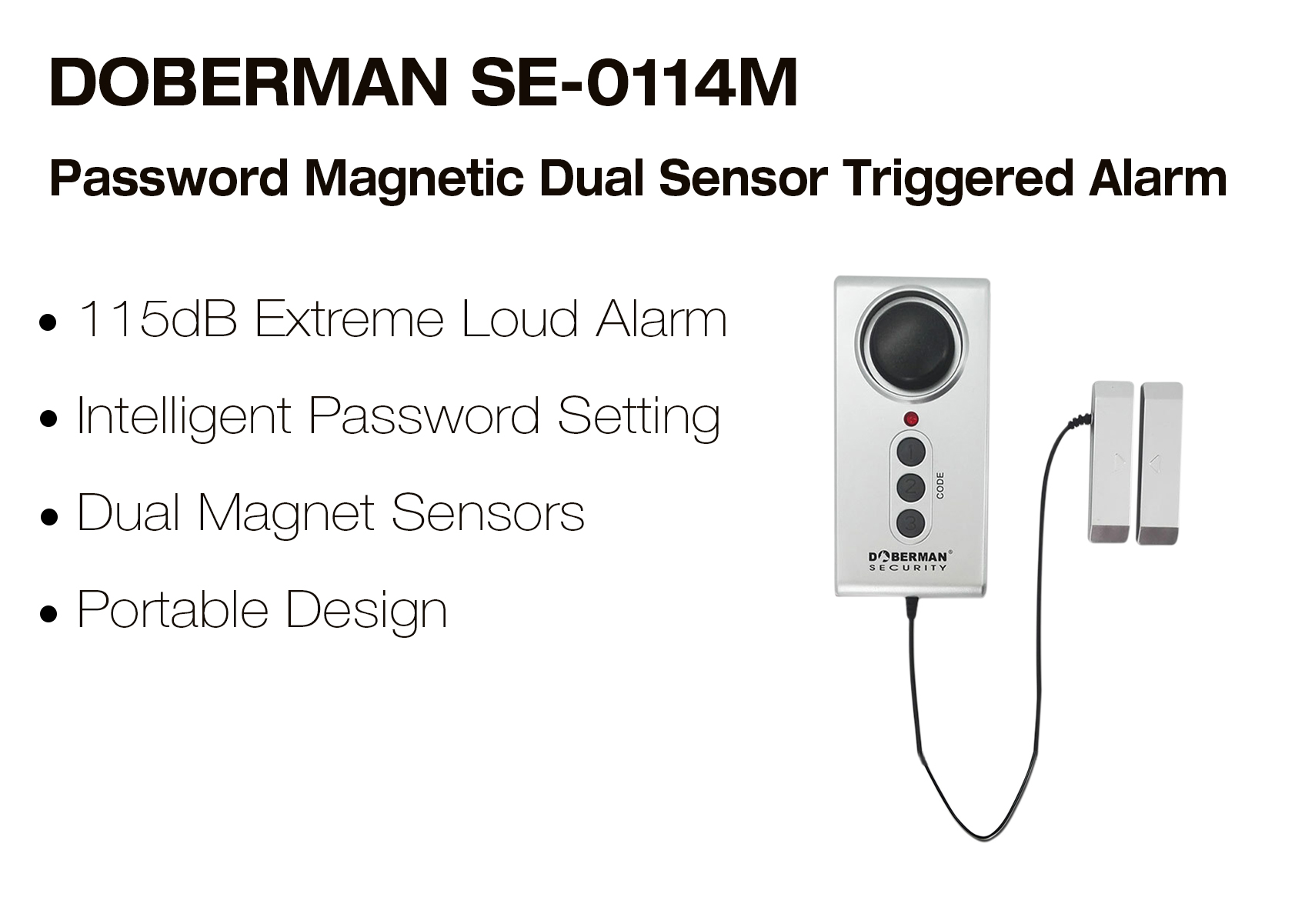 DOBERMAN-SECURITY-SE-0114M-115dB-Waterproof-Password-Magnet-Dual-Triggered-Sensor-Door-Window-Alarm-1259533