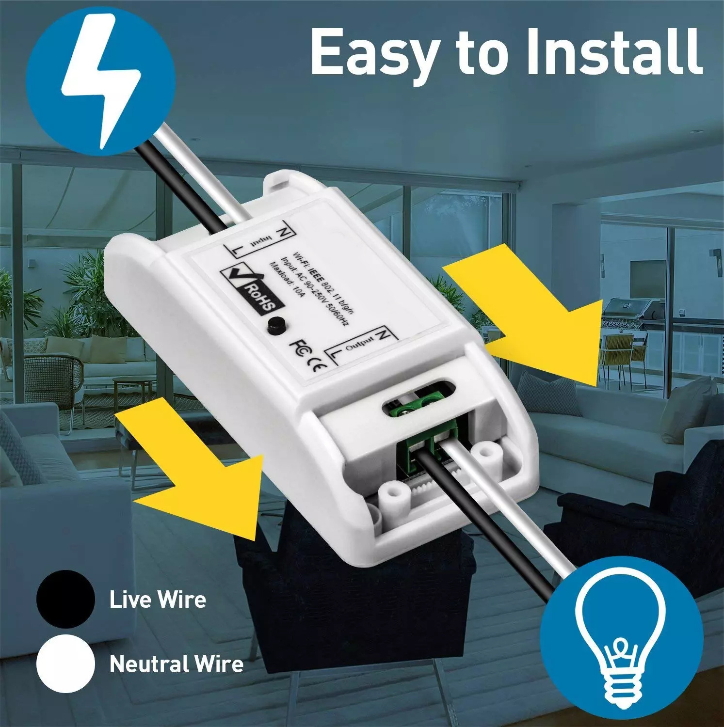 Bakeey-10A-2200W-AC90-250V-DIY-WIFI-Wireless-Switch-Socket-Smart-Home-Module-Work-with-Tuya-Smart-Li-1456063