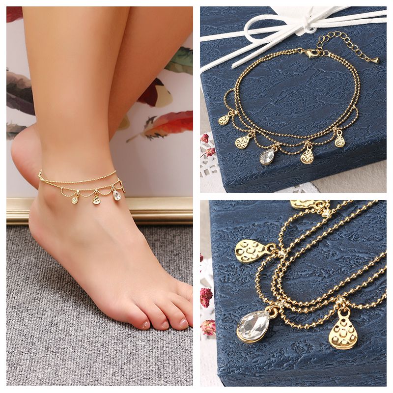 JASSYreg-18K-Gold-Plated-Shiny-Drop-White-Crystal-Anklet-Fashion-Foot-Chain-Fine-Jewelry-for-Women-1167488