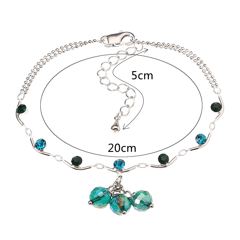 JASSYreg-Fine-Anklet-Fashion-Platinum-Plated-Blue-Triple-Bead-Crystal-Pendant-Unique-Jewelry-for-Wom-1170057