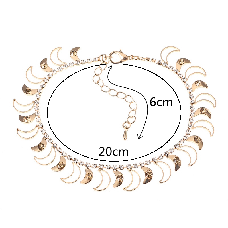 JASSYreg-Luxury-18K-Gold-Plated-Anklet-Golden-Rhinestone-Fashion-First-Quarter-Moon-Foot-Chain-1167461