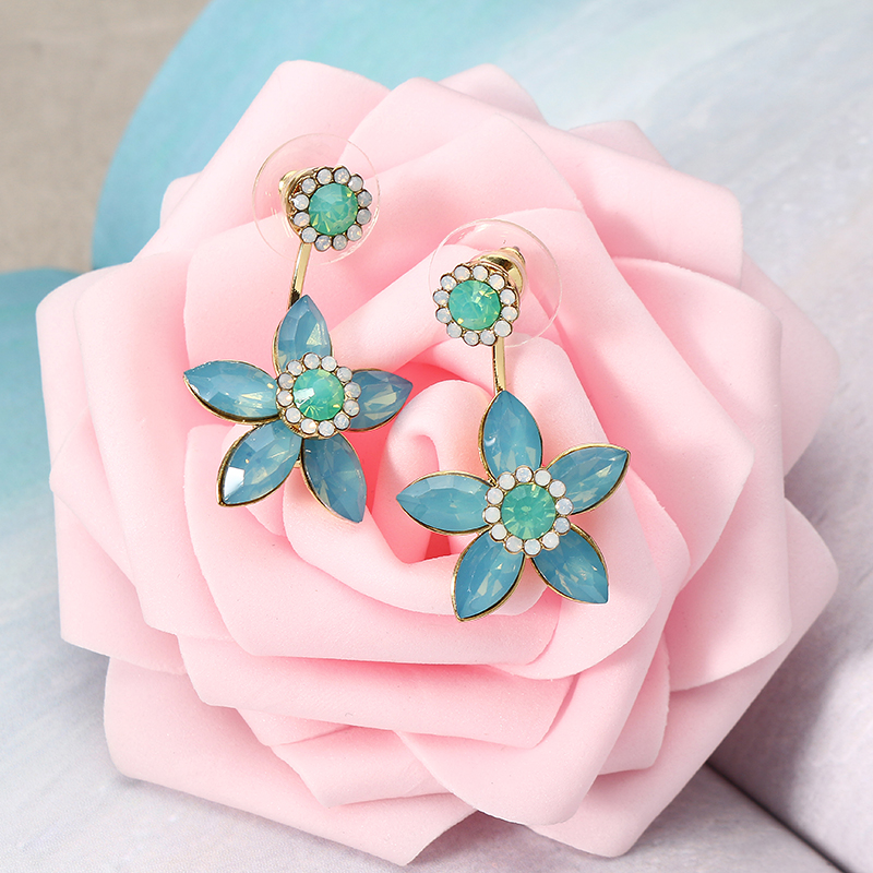 JASSYreg-Elegant-18K-Gold-Plated-White-Opal-Rhinestones-Flower-Semi-Precious-Stone-Earring-1206767