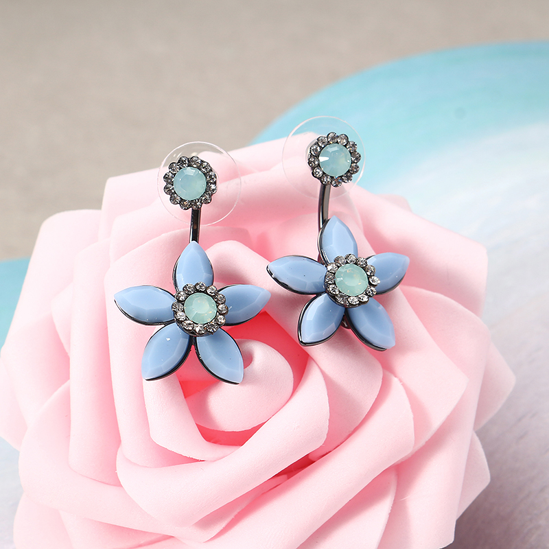 JASSYreg-Elegant-18K-Gold-Plated-White-Opal-Rhinestones-Flower-Semi-Precious-Stone-Earring-1206767