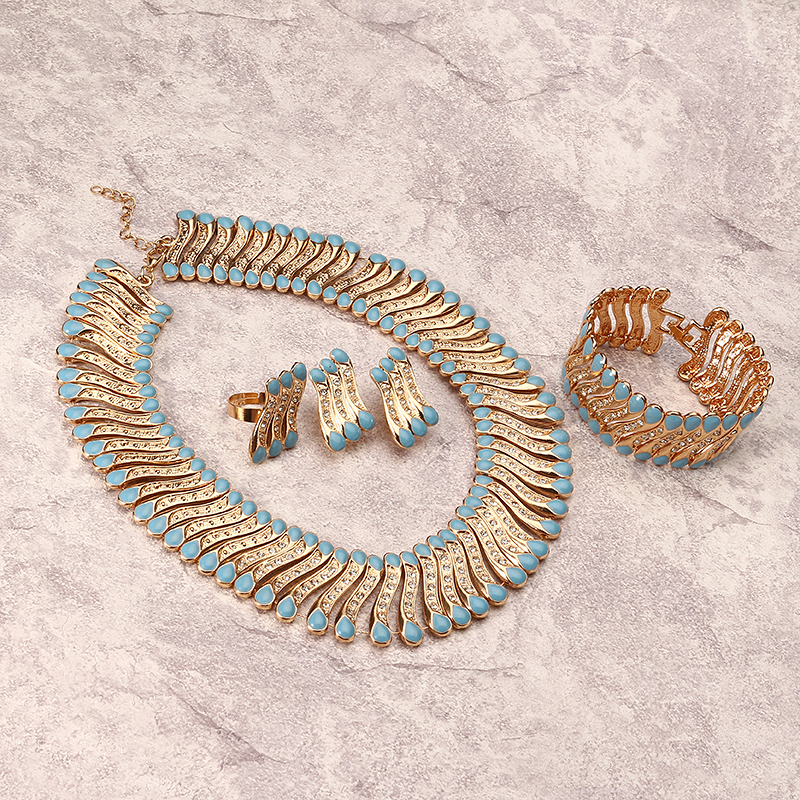 18K-Gold-Plated-Rhinestone-Necklace-Earrings-Bracelet-Ring-Jewelry-Set-1139894