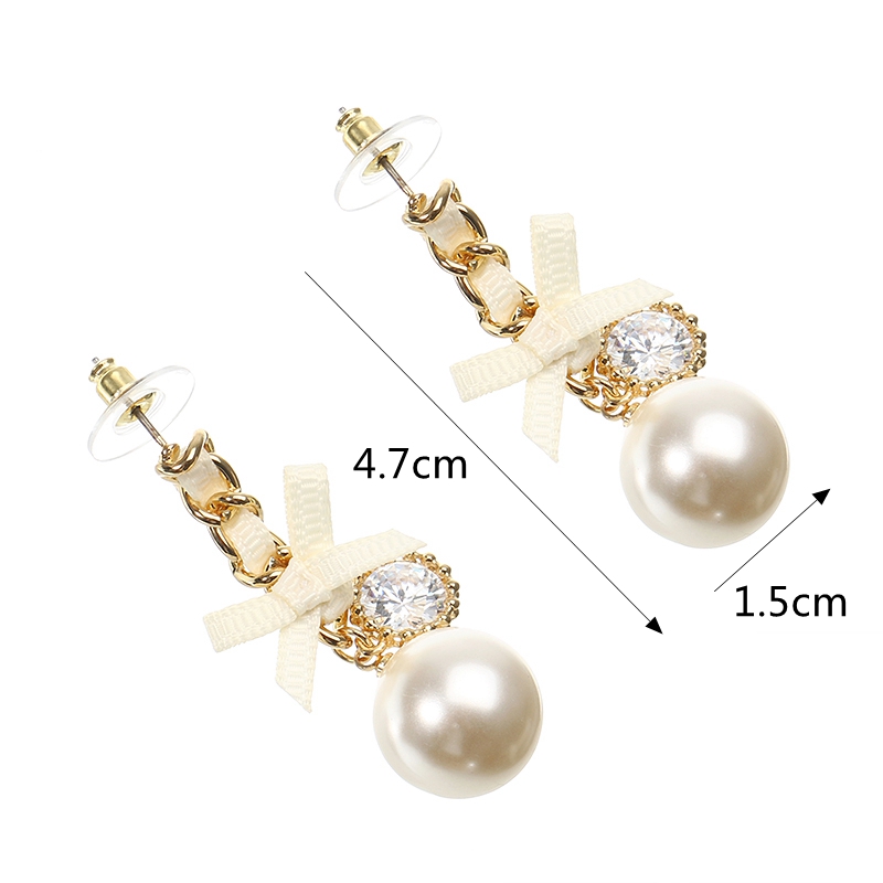 JASSYreg-Elegant-Pearl-Earring-18K-Gold-Plated-Zirconia-Bowknot-Ear-Drop-Gift-for-Women-1206916