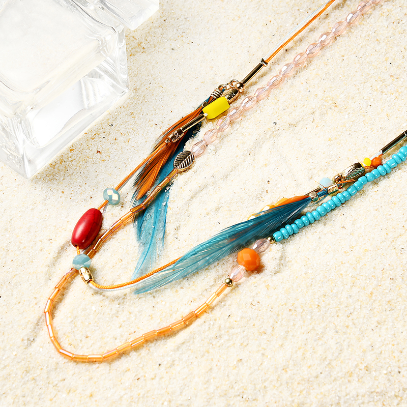 Charming-Multicolor-Glass-Beaded-Necklace-Bohemian-Womens-Feather-Cotton-Necklace-1178105